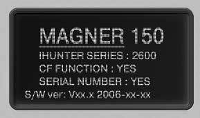 При включении на счетчике Magner 150 отображается версия ПО